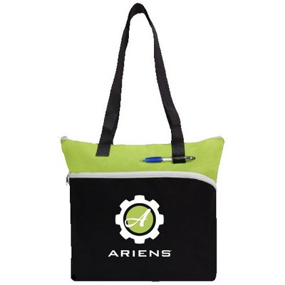 Large Front Zipper Tote