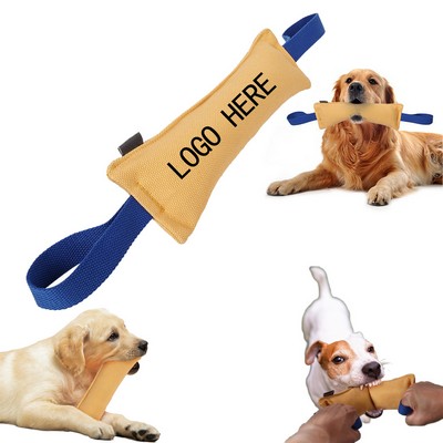 Durable Canvas Chew & Tug Toy With Nylon Handle