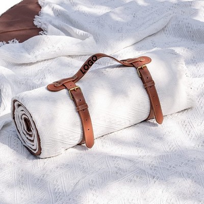 Vintage Picnic Blanket With Tassels