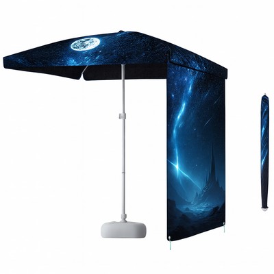 Outdoor Square Sun Umbrella W/Water-Filling Base