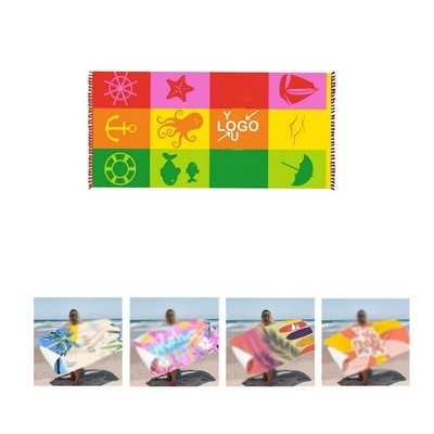 Eco-Friendly Sublimated Microfiber Beach Towel