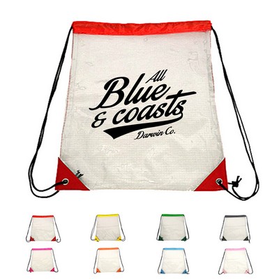 See-through PVC Drawstring Backpack