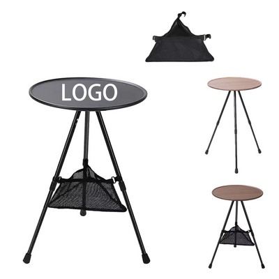 Compact Zinc Alloy Round Outdoor Table