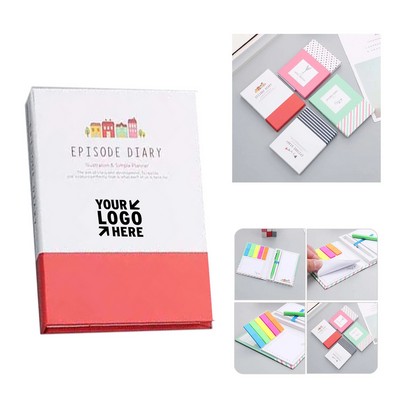 Sticky Notes Set with Pen