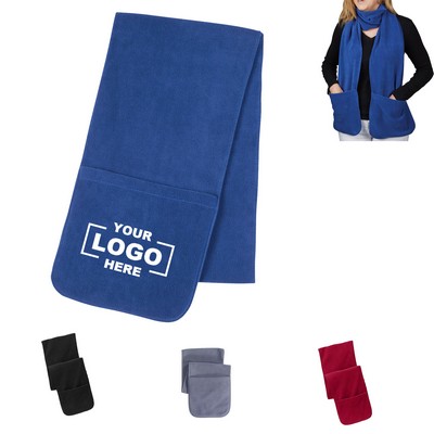 Fleece-lined Scarf With Pockets