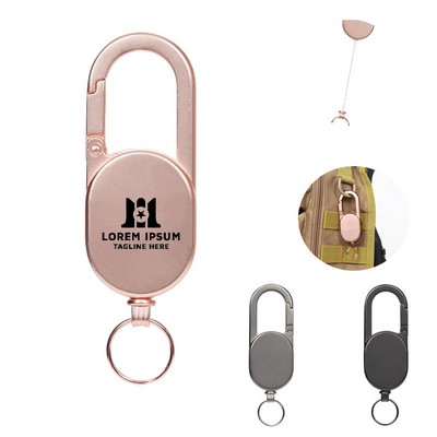 Metal retractable badge holder keychain