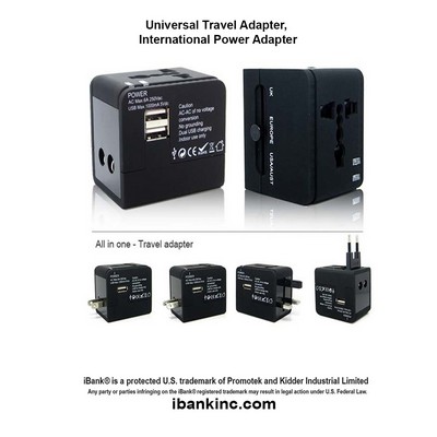 iBank ® World Travel Adapter for 150 countries
