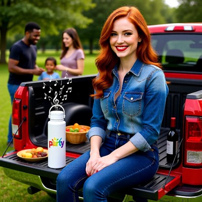 Party Perfect Bluetooth Speaker 40 ounce Bottle. Triple Insulated.