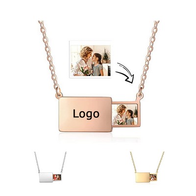 Creative Pull Out Photo Envelope Necklace