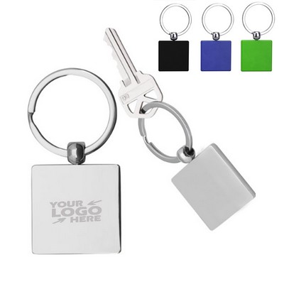 Square Metal Key Chain