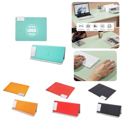 Premium 15W Wireless Charging Desk Mat with Logo Area