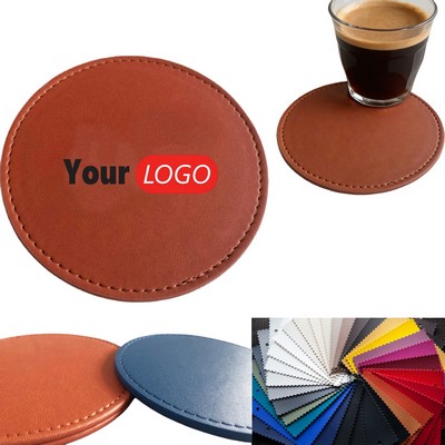 PU Leather Round Coaster