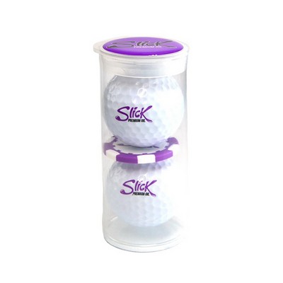 Golf Ball Poker Chip Tube with Printed Cap