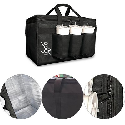 Insulated Food Bag with Cup Holder