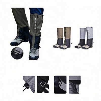 Custom Waterproof Scratch Resistant Breathable Oxford Fabric Leg Gaiters