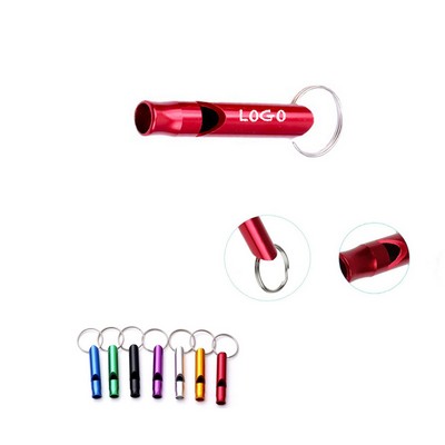 Aluminum Metal Whistle Keychain