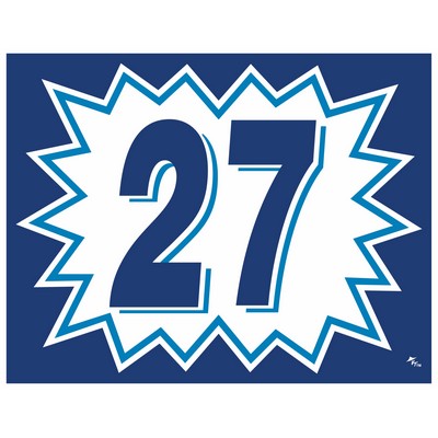 Vinyl Highlights Burst Model Years Decal (Blue/White)