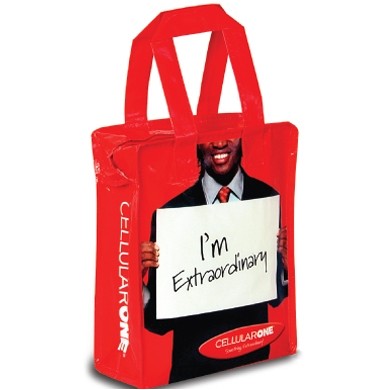 Laminated Woven Polypropylene Muscle Tote Bag (10"x5"x13")*TARIFF ITEM - CALL OR EMAIL FOR PRICE*