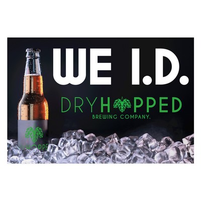 HD Resolution Sticker | Custom | Square Corner | Clear Static Vinyl | Static Face | 74 - 93 Sq In