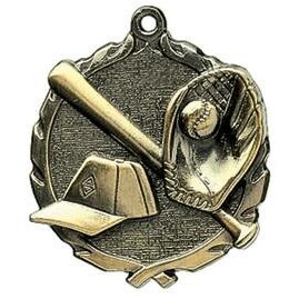 Medal, "Baseball" Wreath - 2 1/2" Dia.