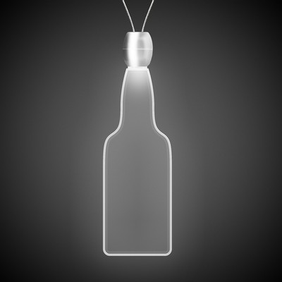 24" White Bottle Light-Up Pendant Necklace(Pad Print)