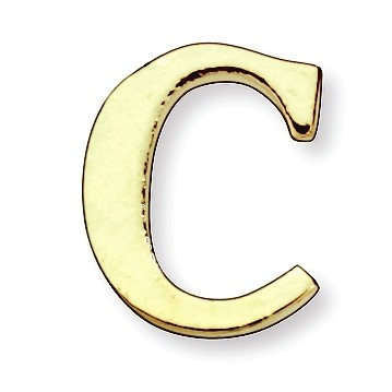 C (letter) Marken Design Cast Lapel Pin (3/8")