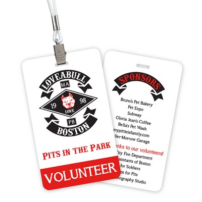 USA Made Laminated Paper Event Badge – 20mil Budget-Friendly (3"x5") Rectangle