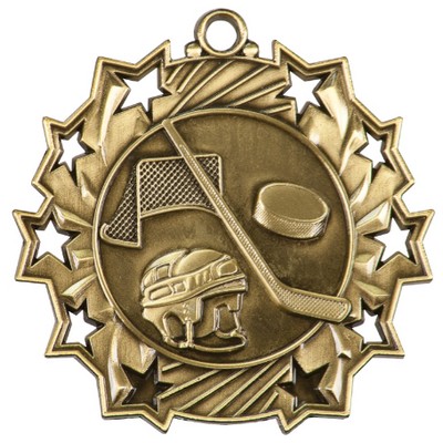 Ten Star Hockey Medal - 2-1/4"