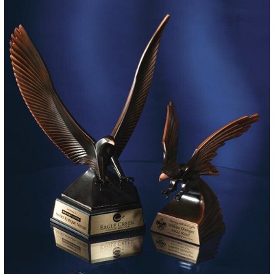 11" Bronze Metallic Modern Eagle Resin