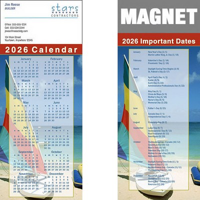 Full Color Calendar Magnet (3 1/2"x8 1/2")