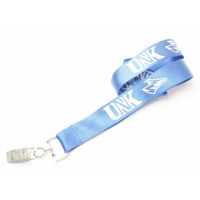 3/4" Light Blue Nylon Lanyard (20 Mil)