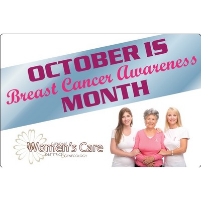 8.25" X 5.5" Kwik-Ship Chrome Polyester Digital Print Round Corner Decal w/Back Adhesive