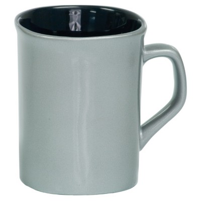 10 Oz. Silver Ceramic Round Corner Coffee Mug
