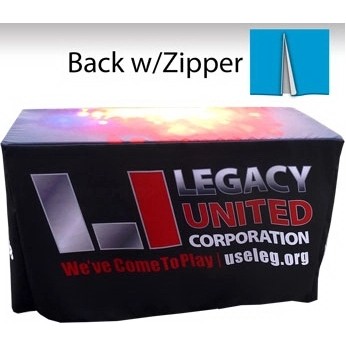 4ft Full Print Fitted Table cover w/ Zipper Back (4'x24"x29")