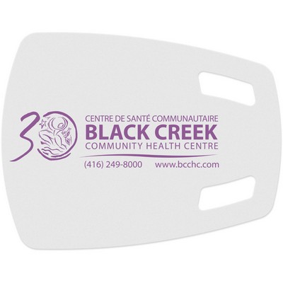 Flexible Cutting Board, FDA approved .030 clear plastic, Scoop Design (10" x 12.875") Spot Color