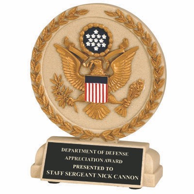 Cast Stone Medal U.S. Seal Trophy