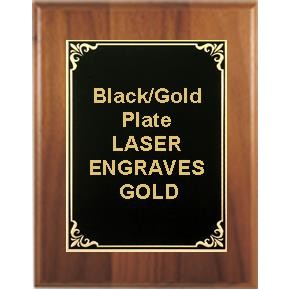 Cherry Plaque 7" x 9" - Black/Gold 5-1/8" x 7" Hi-Relief Plate