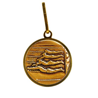 Zipper Pull with 1" Event- Swimming Male