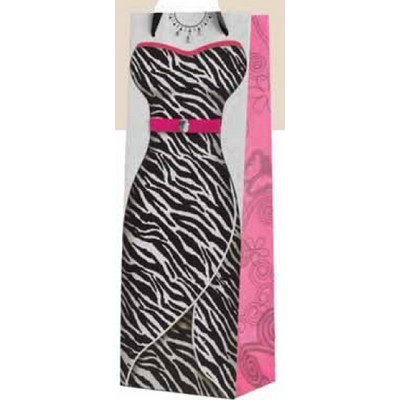 Zebra Lady Wine Bottle Bag