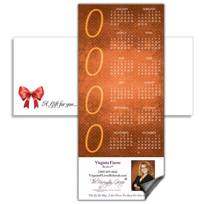 Magnetic Calendar with Envelope - Tangerine