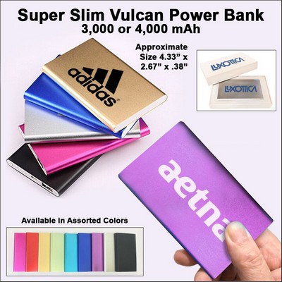 Super Slim Vulcan Power Bank 4000 mAh - Purple No Extra Tariff