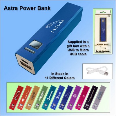 Astra Power Bank 2600 mAh - Light Blue No Extra Tariff