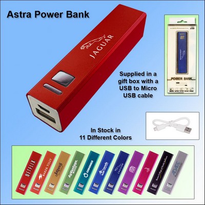 Astra Power Bank 2600 mAh - Red No Extra Tariff