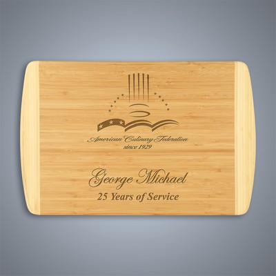 2-Tone Bamboo Cutting Board, Large
