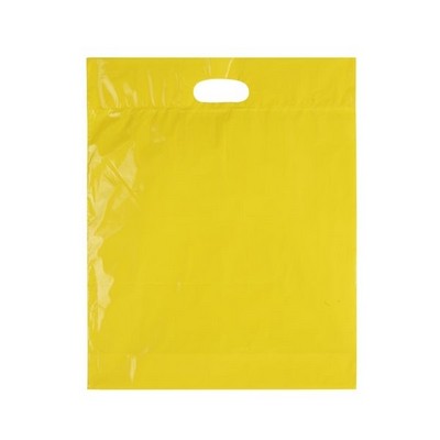 2.0 Mil Low Density Poly Fold Over Die Cut Tinted Merchandise Bag (15"x18"x4")