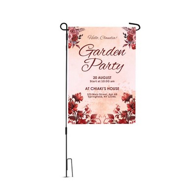 Garden Flag w/Single Sided Graphic (12" x 18")
