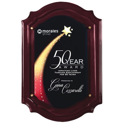 ROSEWOOD Scalloped Cantebury 14"x21" with Direct Full Color Digital Print