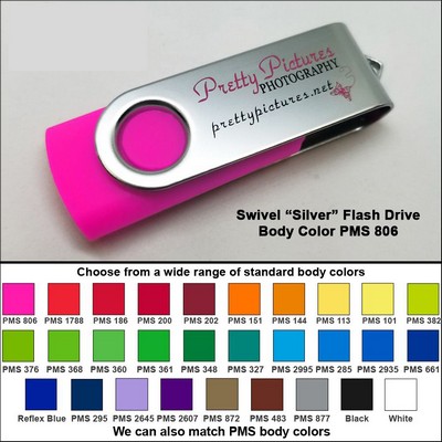 Swivel Flash Drive - 256 MB Memory - Body PMS 806