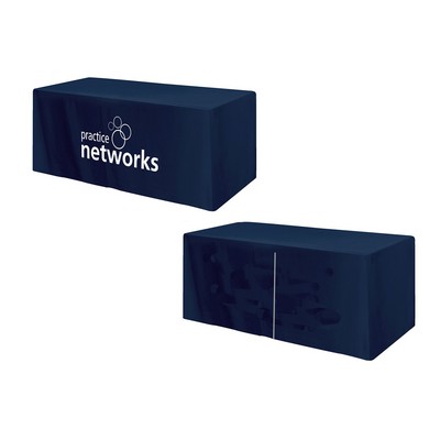 Heavy Duty Tablecloth FITTED 8' WITH ZIP WRINKLE FREE