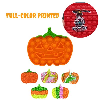 Halloween Jack-O'-Lantern Pumpkin - Pop It Fidget Toy Full Color
